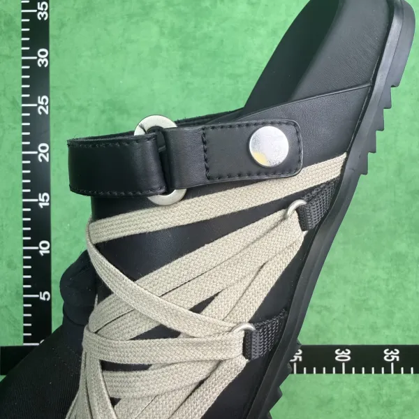 Rick Owens DRKSHDW Crisscross Strap Sandal Black - 9