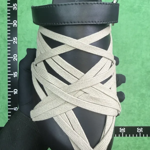 Rick Owens DRKSHDW Crisscross Strap Sandal Black - 6