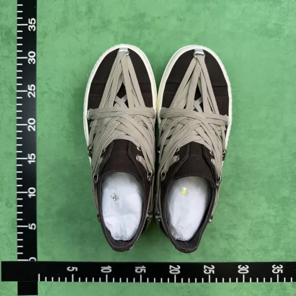 Rick Owens DRKSHDW Ramones Low Beige Sneakers - 5