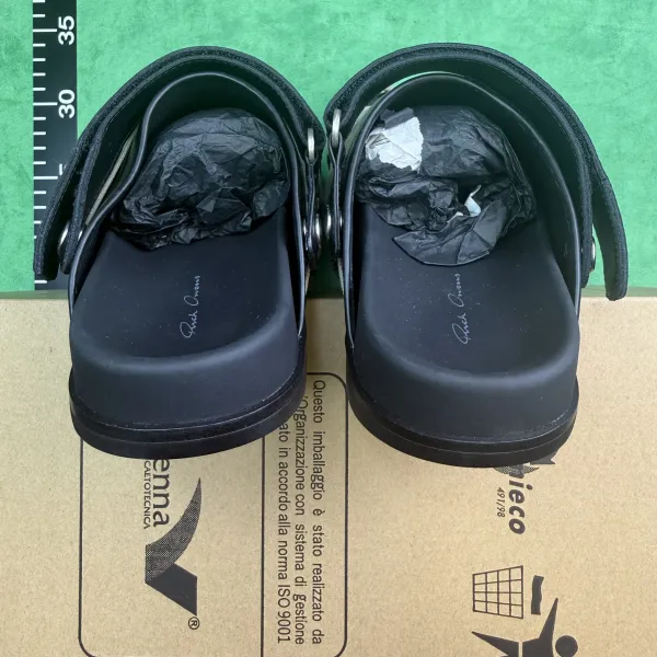 Rick Owens DRKSHDW Crisscross Strap Sandal Black - 5