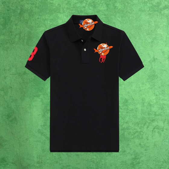 【B7】Large Logo Embroidered Polo Short Sleeve 8220 (27+ colors) - Vec