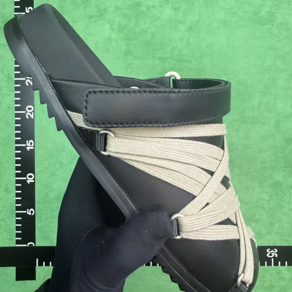 Rick Owens DRKSHDW Crisscross Strap Sandal Black - 7