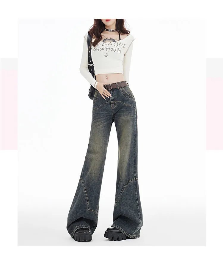 Distressed Gradient Flare Jeans photo 5