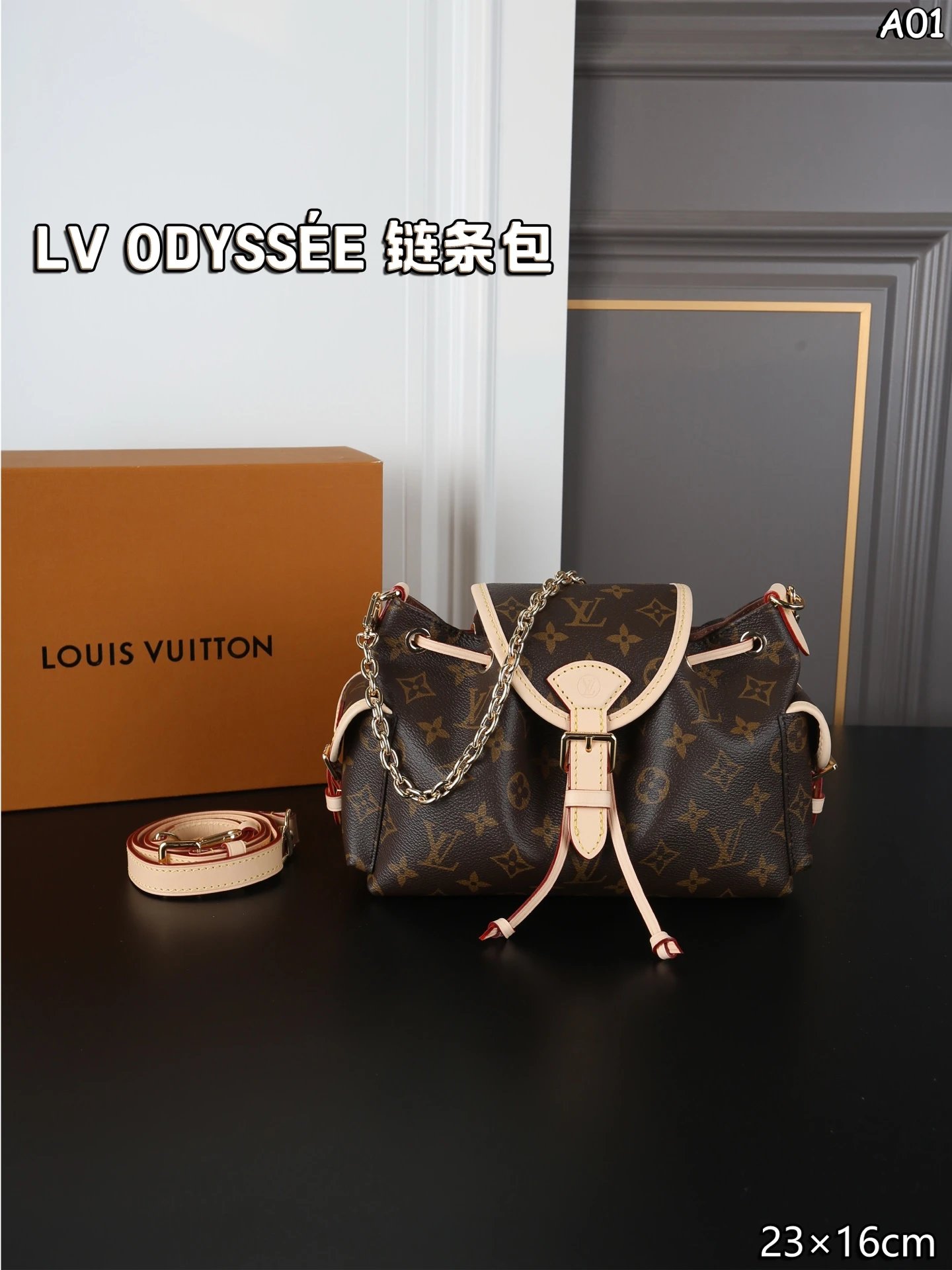 L* ODYSSÉE Kettentasche, Achseltasche, Umhänge- und Schultertasche Ganz lässig entspannt, mit viel Hochwertigkeit