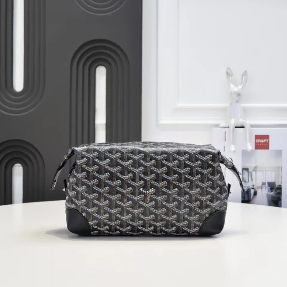 Kulturbeutel zum Tragen, Kosmetiktasche, Aufbewahrungsbeutel, bedrucktes kastenförmiges Etui mit Reißverschluss, Buchstaben-Tasche für Damen und Herren
