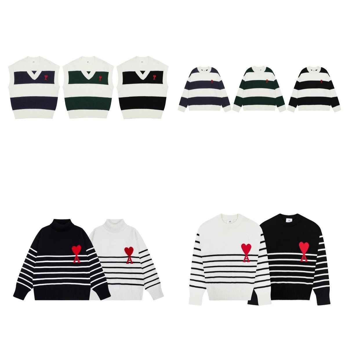 Ami Heart Knit Sweater