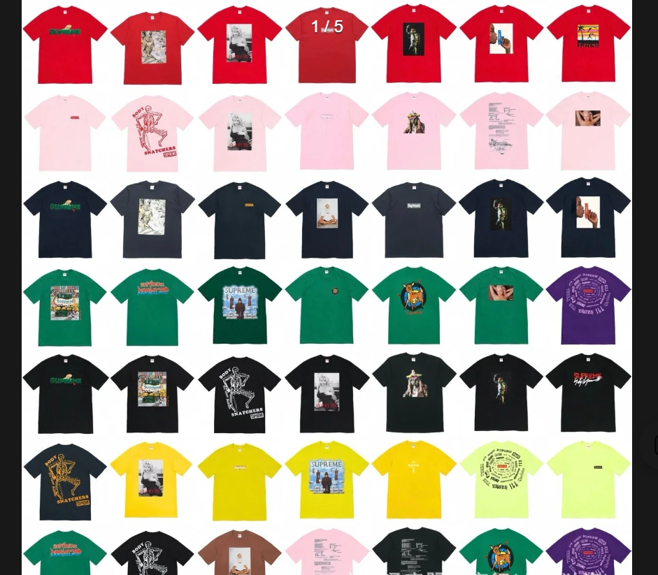 Original label: One piece dropshipping American style round neck short sleeved shirt, correct version printed cross-border trendy brand loose T-shirt