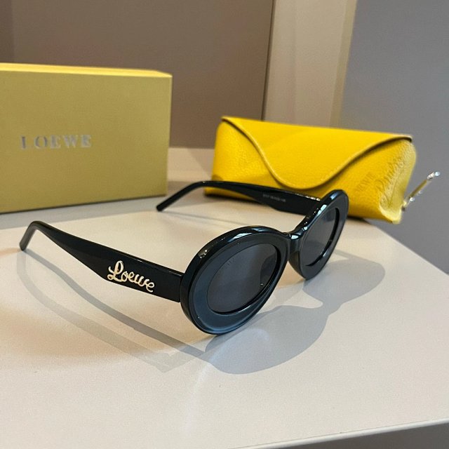 Loewe Loewe Black Round Acetate Unisex Retro Sunglasses - Buy on Kakobuysheetfind