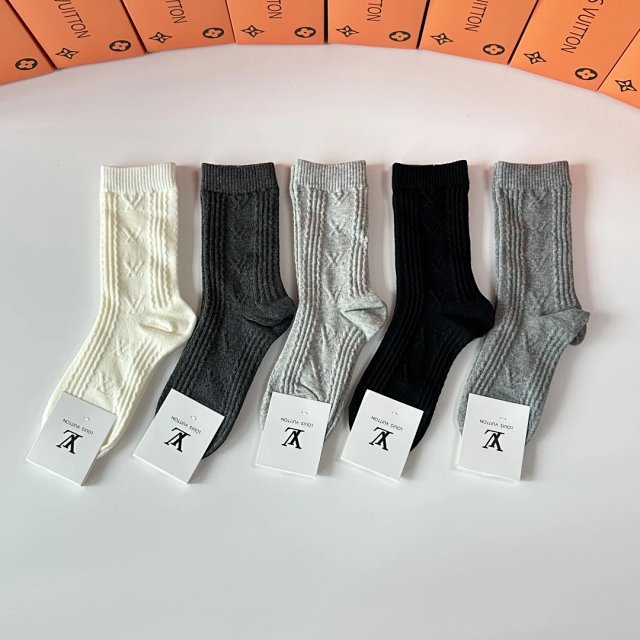  Louis Vuitton Louis Vuitton Monogram Jacquard Cotton Mid-Calf Socks - Buy on Kakobuysheetfind
