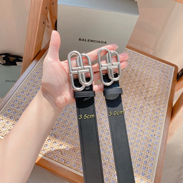 Burberry Balenciaga Black Leather Chain Buckle Belt - Buy on Mulebuy Sheets
