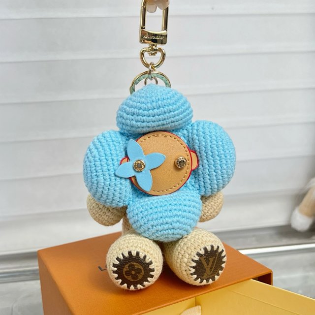 Louis Vuitton Louis Vuitton Blue Knitted Monogram Flower Bag Charm - Buy on Kakobuysheetfind