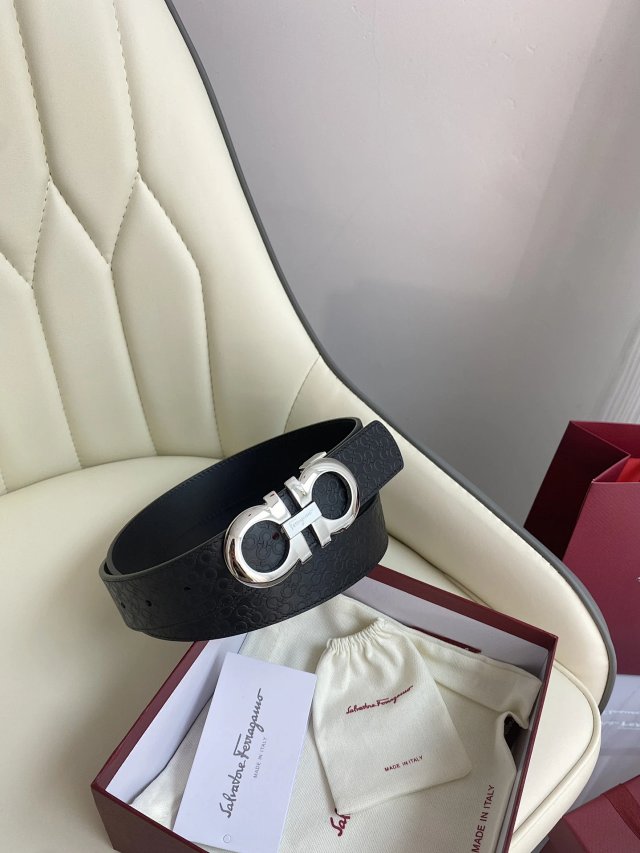 Salvatore Ferragamo Salvatore Ferragamo Black Gancini Leather Belt - Buy on Mulebuy Sheets