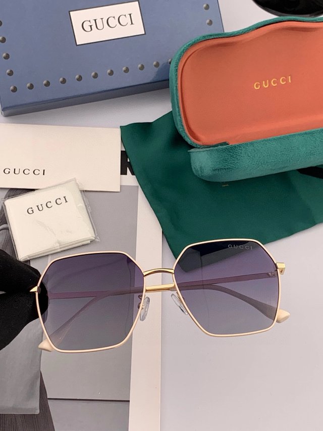 Gucci Gucci Gold Geometric Sunglasses Purple Gradient Unisex Fashion - Buy on Kakobuysheetfind