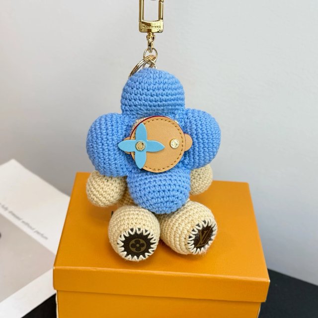 Louis Vuitton Louis Vuitton Blue Beige Crochet Doll Keychain - Buy on Kakobuysheetfind