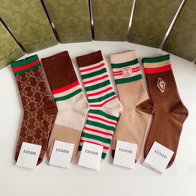 Gucci Gucci Vintage Brown GG Logo Cotton Mid-Calf Socks - Buy on Kakobuysheetfind