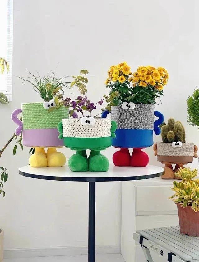 Papahug Papahug Fun Series Green Cartoon Woven Planter - Buy on Kakobuysheetfind