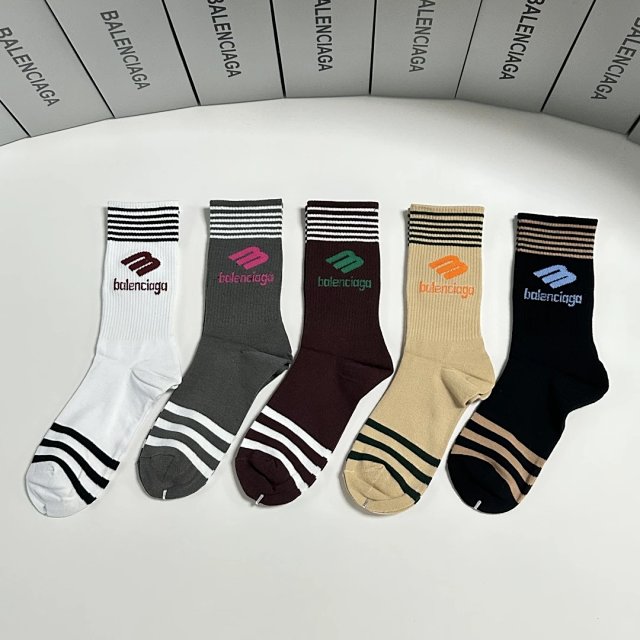 Balenciaga Balenciaga Striped Mid-Calf Sports Socks Unisex - Buy on Kakobuysheetfind