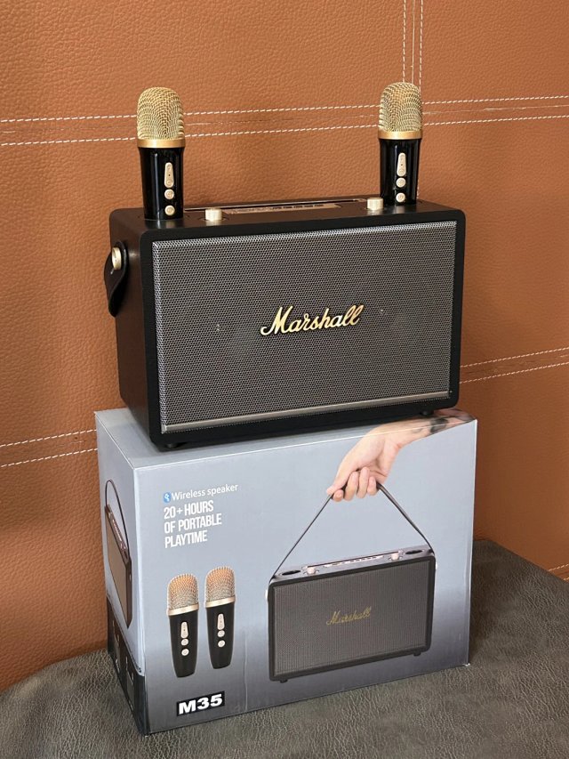 Marshall Marshall M35 Bluetooth Speaker Set Black Gold 20H Playtime - Buy on Mulebuy Sheets