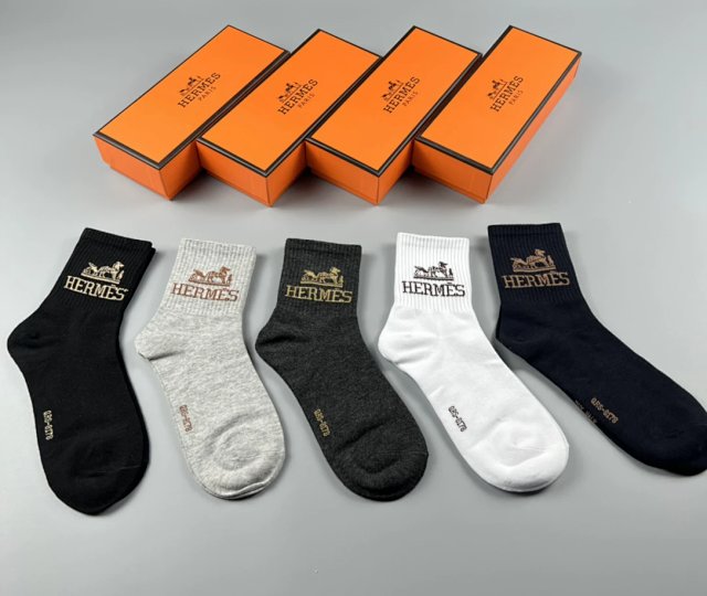 Hermes Hermes Classic Carriage Cotton Mid-Calf Socks Unisex - Buy on Kakobuysheetfind