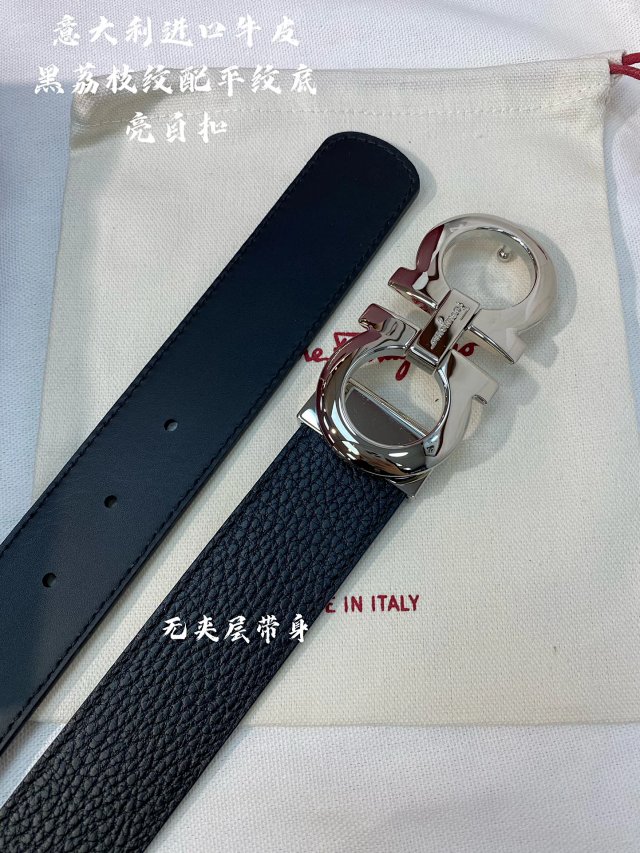 Salvatore Ferragamo Salvatore Ferragamo Black Reversible Leather Belt - Buy on Mulebuy Sheets