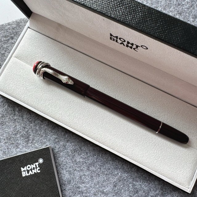 Montblanc Montblanc Red Brown Resin Silver Clip Fountain Pen - Buy on Kakobuysheetfind