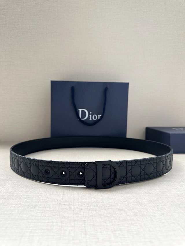 Dior Dior Black Cannage Quilted Leather Belt Unisex - Buy on Mulebuy Sheets