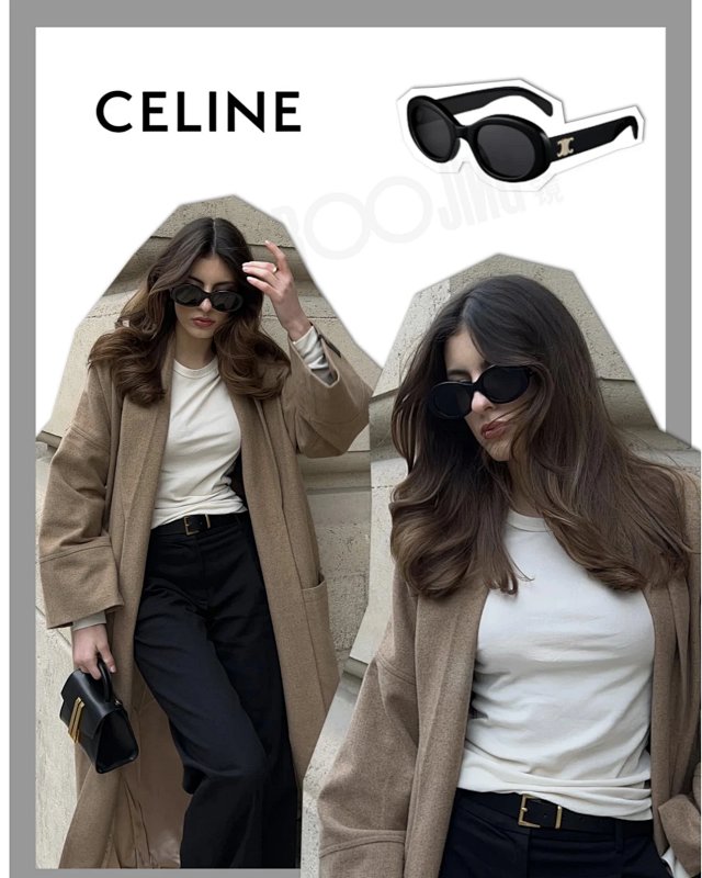 Celine Celine Black Oval Acetate Sunglasses Unisex - Buy on Kakobuysheetfind