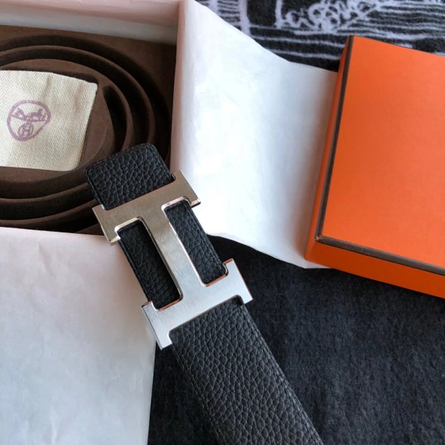 Hermes Hermes H Buckle Black Leather Belt Unisex - Buy on Mulebuy Sheets