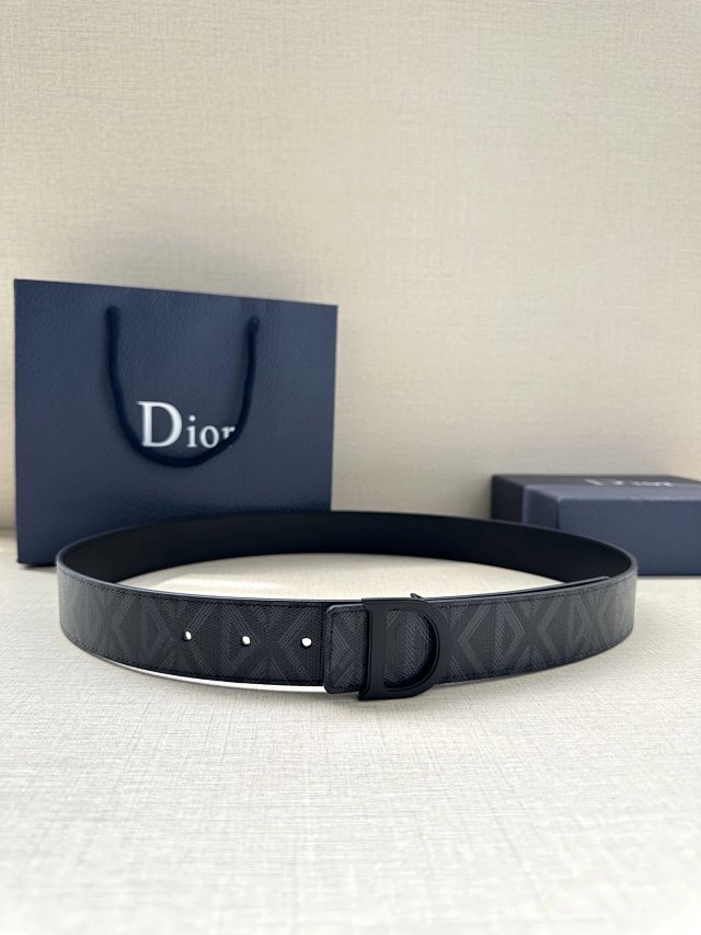 Dior Dior Black Oblique Leather Belt for Men - Buy on Mulebuy Sheets