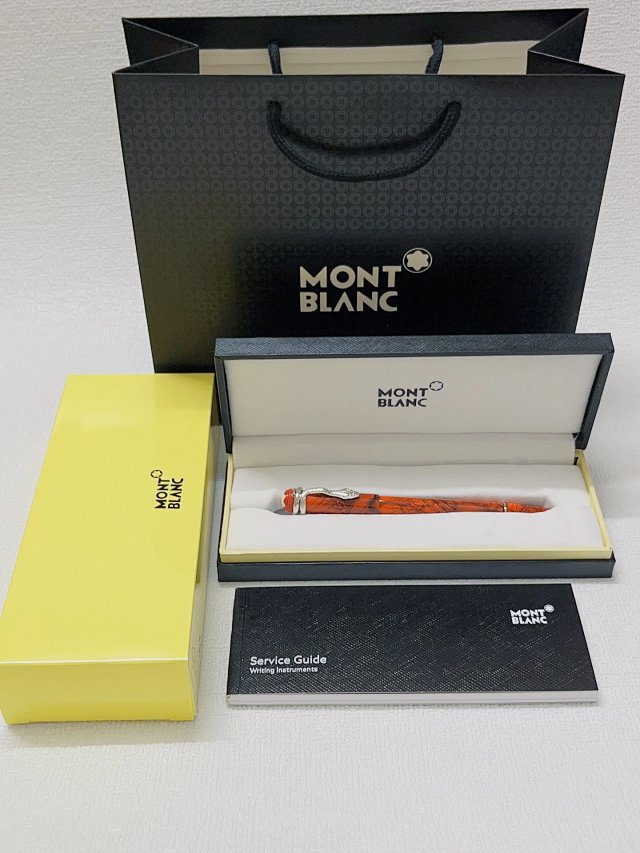 Montblanc Montblanc Orange Resin Marble Fountain Pen - Buy on Kakobuysheetfind