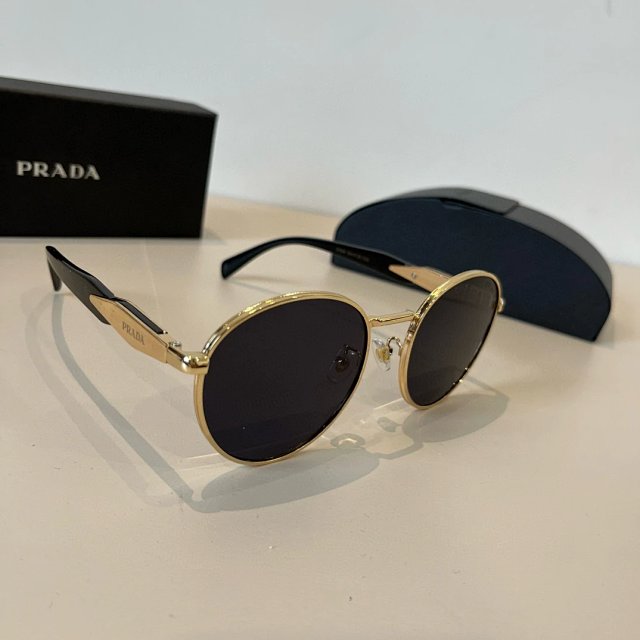 Prada Prada Gold Round Frame Black Lens Sunglasses - Buy on Kakobuysheetfind