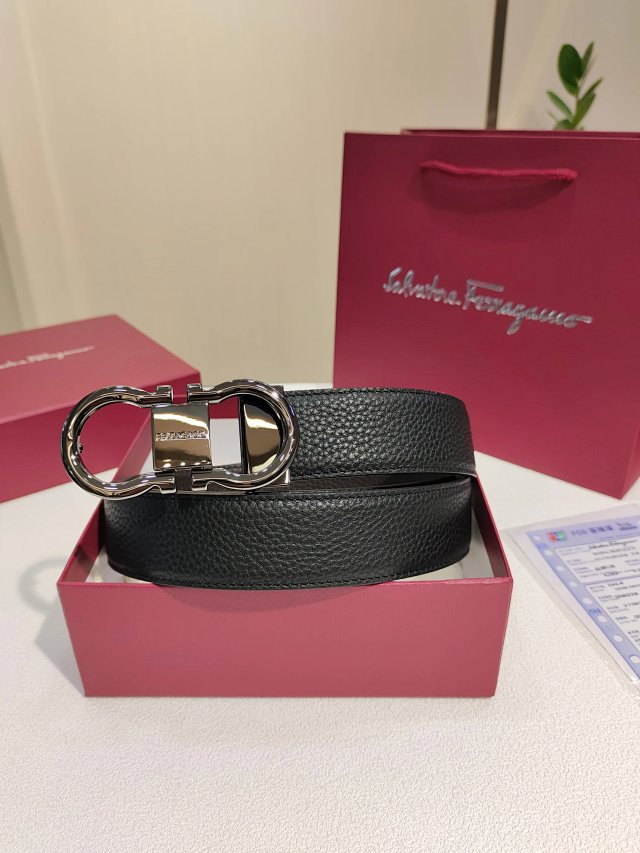 Salvatore Ferragamo Salvatore Ferragamo Gancini Black Leather Men Belt - Buy on Mulebuy Sheets
