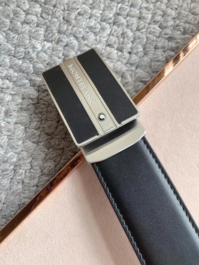 Montblanc Montblanc Black Leather Automatic Buckle Belt - Buy on Mulebuy Sheets