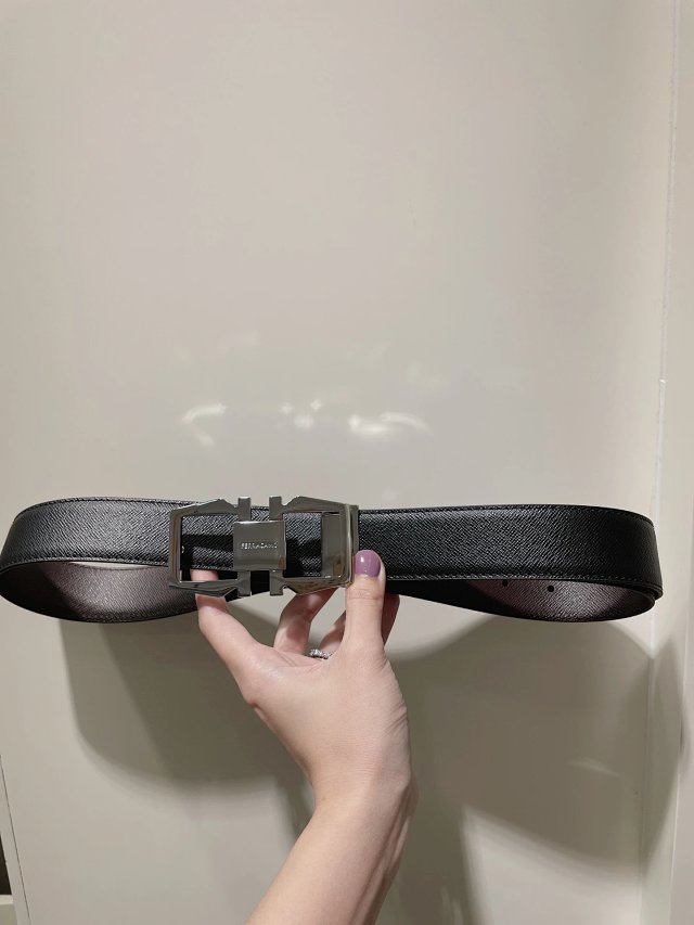 Salvatore Ferragamo Salvatore Ferragamo Men Black Leather Gancini Belt - Buy on Mulebuy Sheets