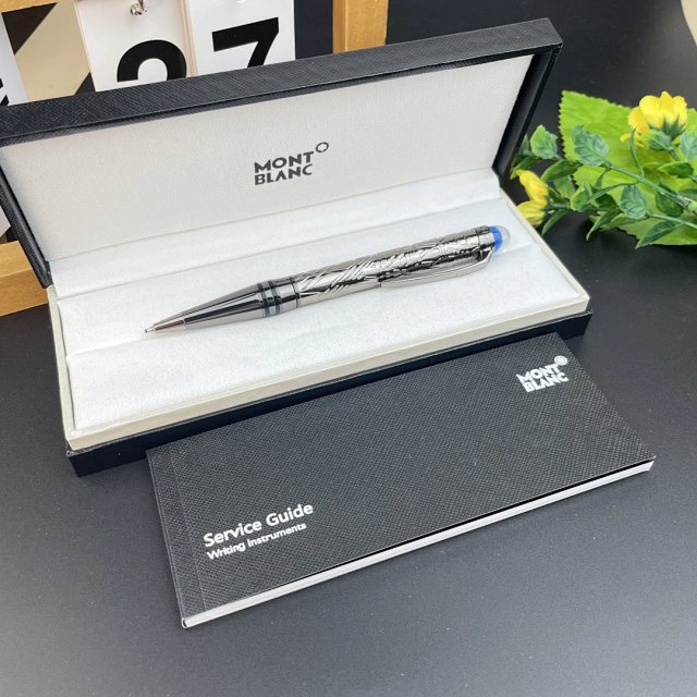 Montblanc Montblanc Lago Black Silver Luxury Engraved Ballpoint Pen - Buy on Kakobuysheetfind
