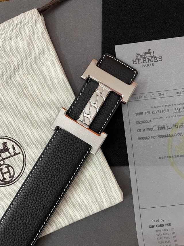Hermes Hermes Black H Buckle Leather Belt for Men Women - Buy on Mulebuy Sheets