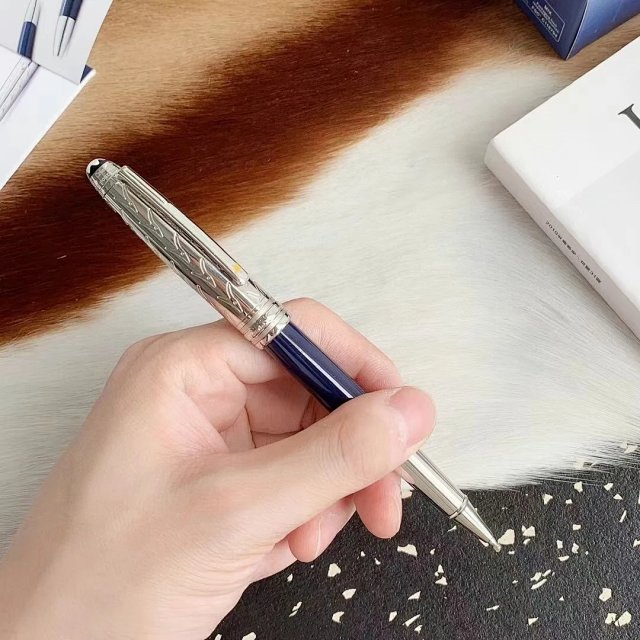 Montblanc Montblanc Blue Silver Platinum Plated Luxury Pen - Buy on Kakobuysheetfind
