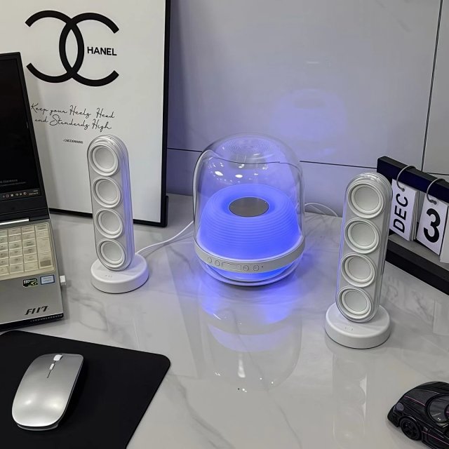Chanel ElectronicChanel Blue Light Crystal Dual Stereo Speaker Set - Buy on Mulebuy Sheets
