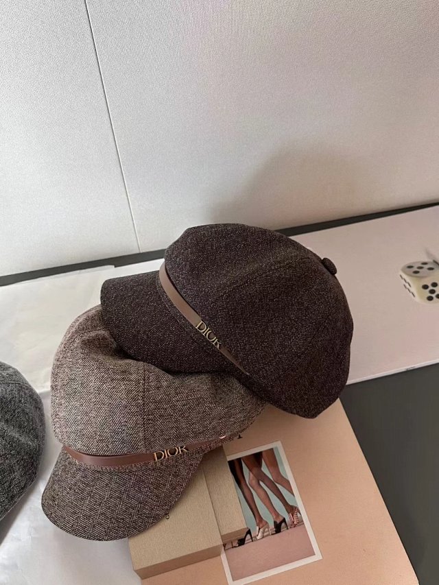 Dior Dior Brown Wool Newsboy Cap Unisex Vintage Hat - Buy on Kakobuysheetfind