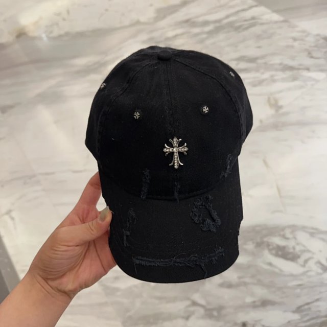 Chrome Hearts Chrome Hearts Black Cross Distressed Cotton Baseball Cap - Buy on Kakobuysheetfind