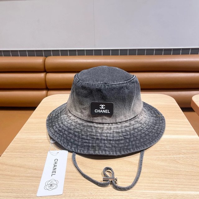 Celine CHANEL Gray Black Gradient Denim Unisex Bucket Hat - Buy on Kakobuysheetfind