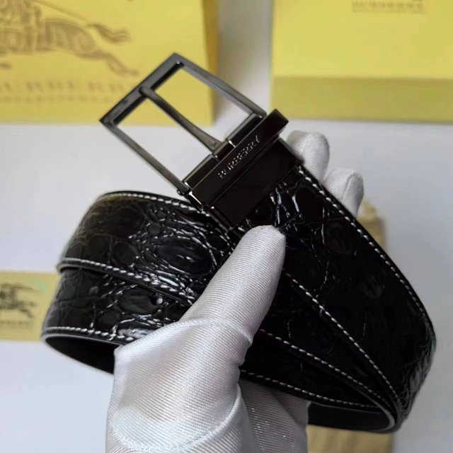 Burberry Burberry Black Crocodile Leather Automatic Buckle Men’s Belt - Buy on Mulebuy Sheets