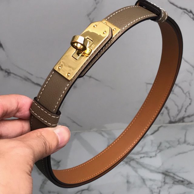 Hermes Kelly Classic Light Brown Leather Belt