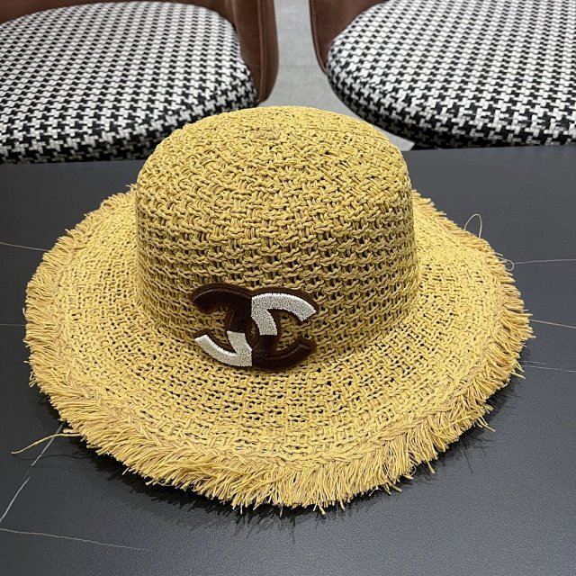 Chanel Chanel Classic Gold Raffia Straw Fisherman Hat - Buy on Kakobuysheetfind