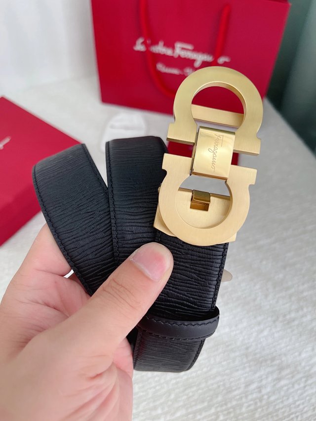 Salvatore Ferragamo Salvatore Ferragamo Men’s Black Leather Gancini Belt - Buy on Mulebuy Sheets