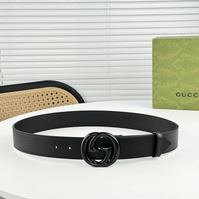 Gucci Gucci Black Double G Leather Belt Unisex Fashion - Buy on Mulebuy Sheets