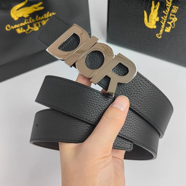Dior Dior Men Black Leather Belt Silver Logo Buckle - Buy on Mulebuy Sheets