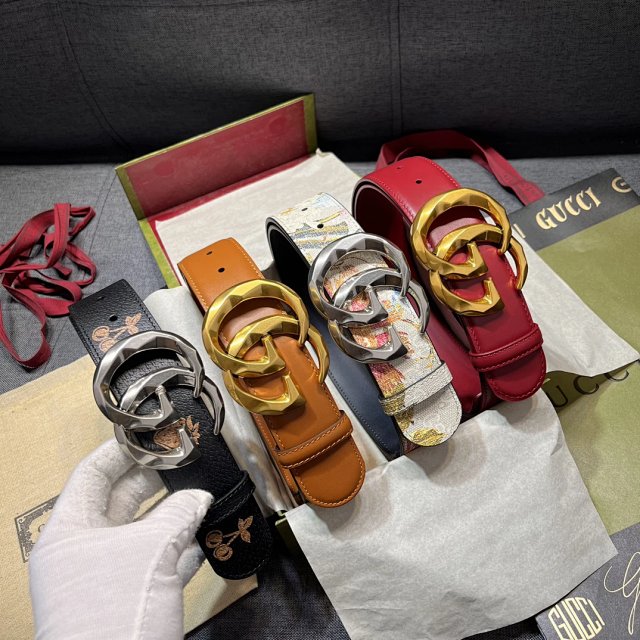 Gucci Classic Black Leather Belt Double G Buckle