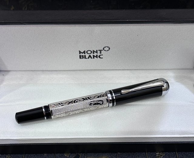 Montblanc Montblanc Meisterstück Black Silver Engraved Fountain Pen - Buy on Mulebuy Sheets