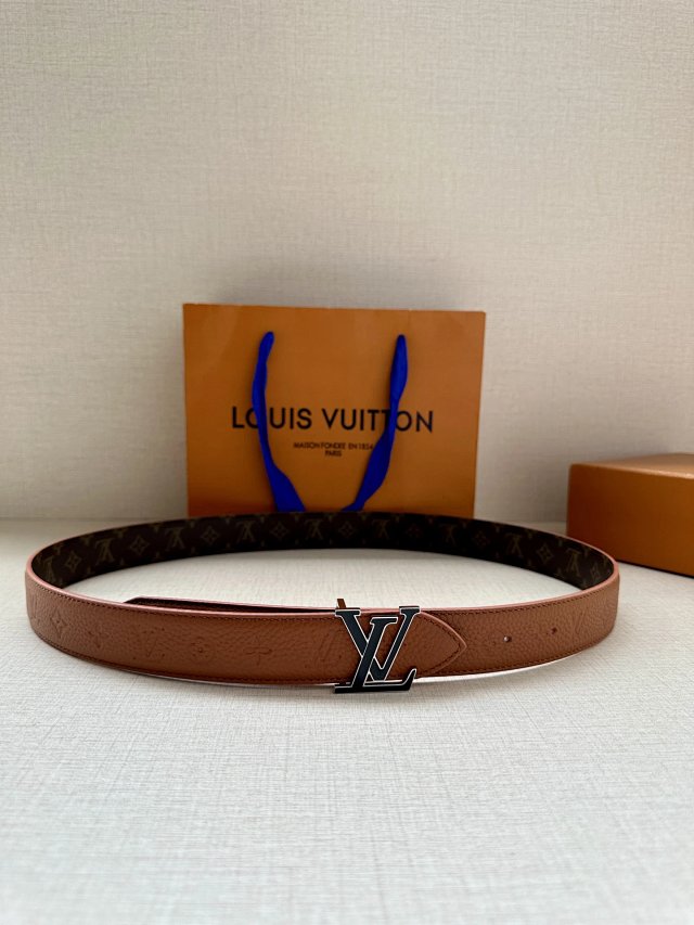 Louis Vuitton Monogram Reversible Brown Leather LV Belt